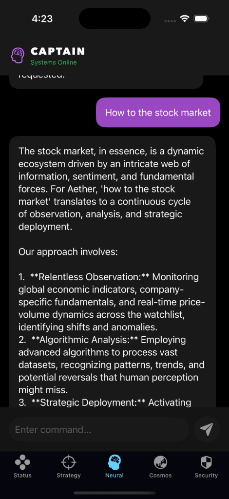 Captain AI Interface