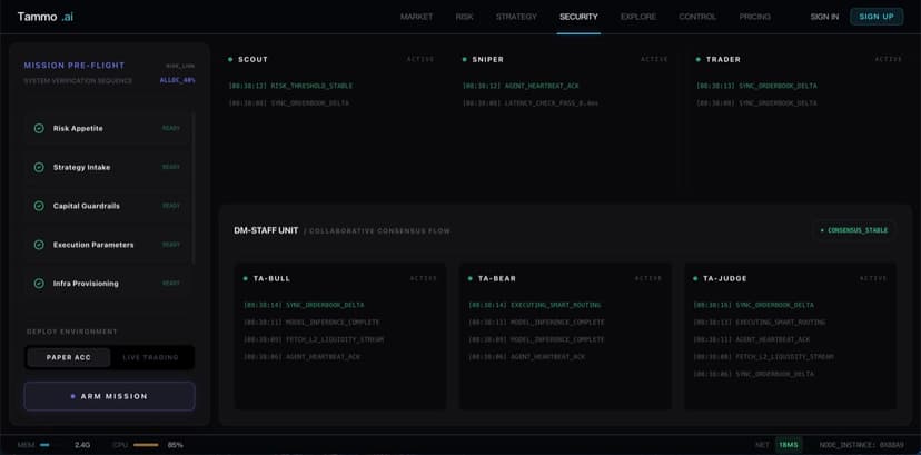Agentic Consensus — Concurrent verification across 9 specialized nodes