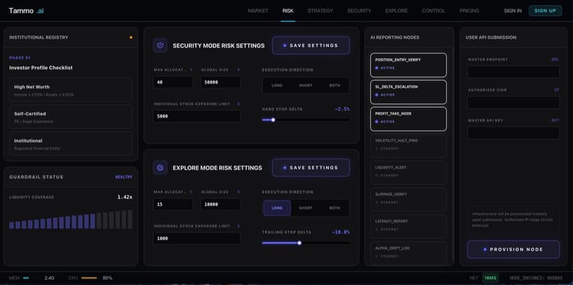 Risk Guardrails — Institutional registry and investor profile protection